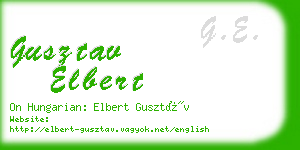 gusztav elbert business card